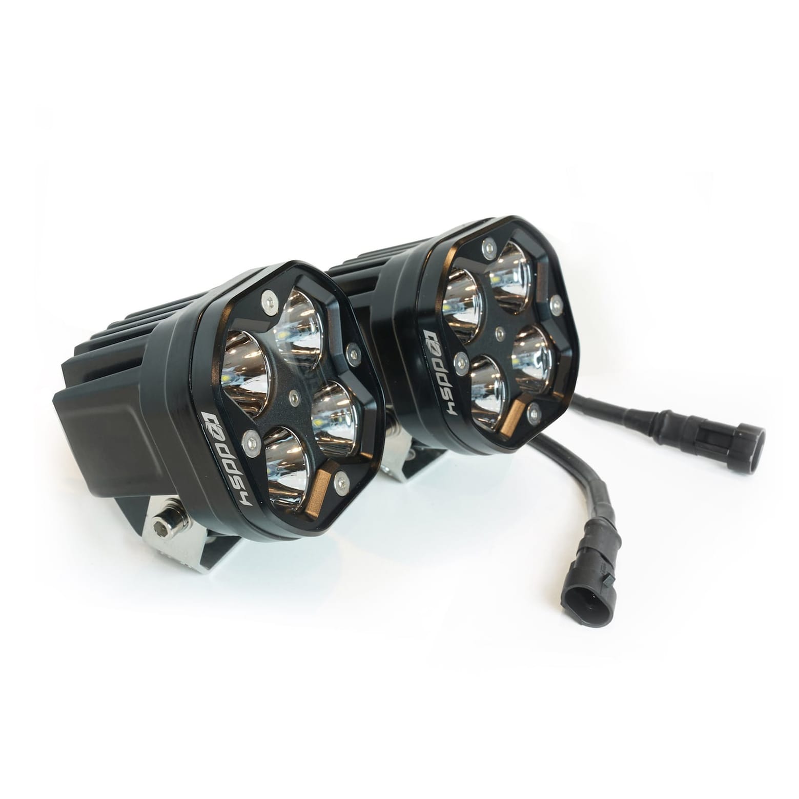 Dark Defense DDS4 2.0 45W 4200 Lumen 3" Off-Road Pod Lights (2-Pack Clear Spot Lens)